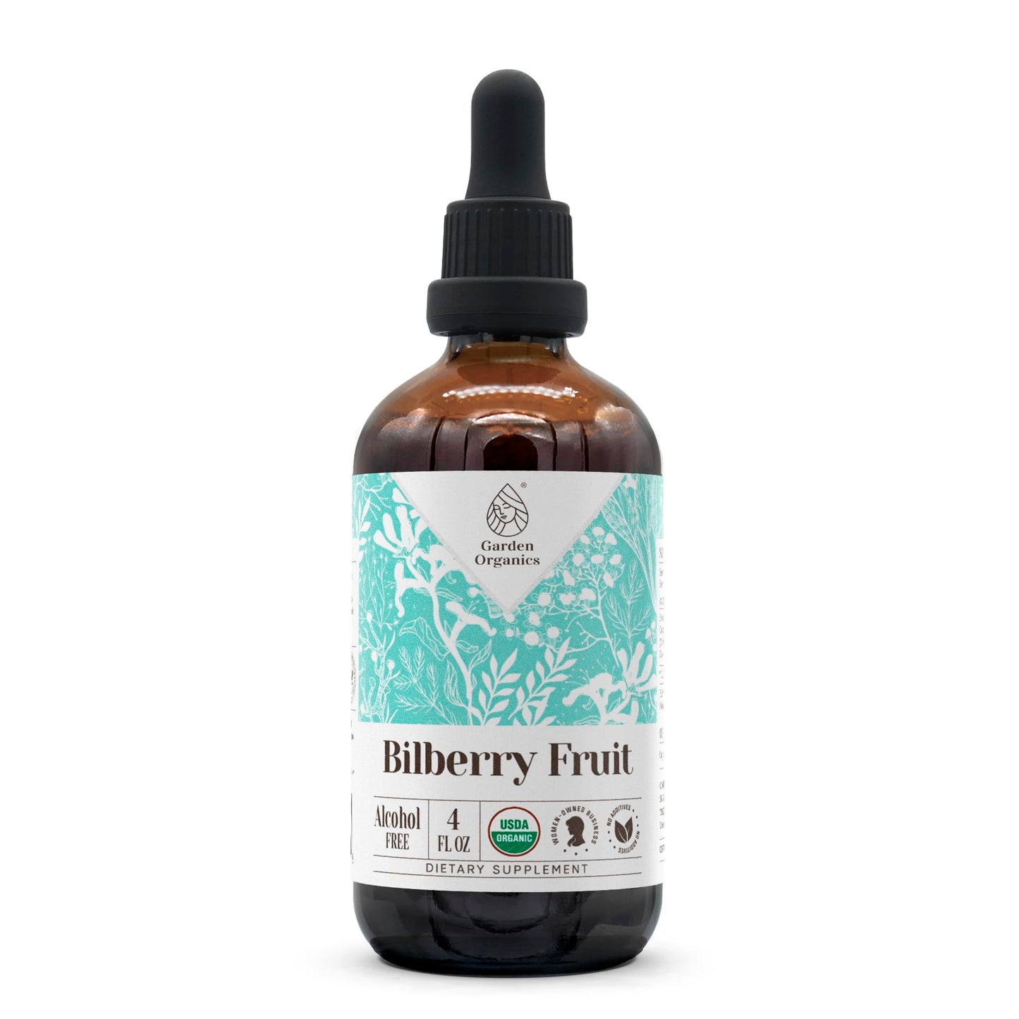 Bilberry Fruit USDA Organic Alcohol-Free Extract | High-Potency Tincture 4 oz