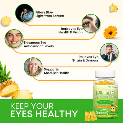 Lutein 20 mg with Zeaxanthin Gummies – Eye Health Support (120 ct)