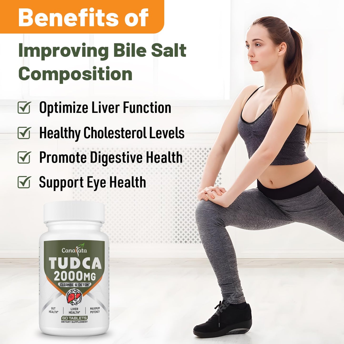 Canarata TUDCA 2000mg – Liver Detox & Bile Salts Support | 30 Days
