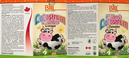 Bill Beauty Children's Colostrum Chewables, 90 Count – Immune Support