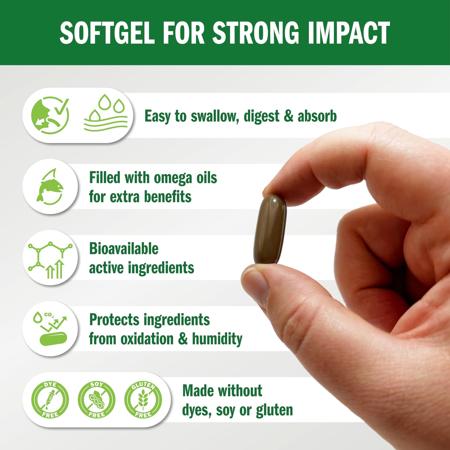 Bio-35 100ct Iron Gluten & Soy-Free | Omega 3-6-9, Minerals & B-Vitamins