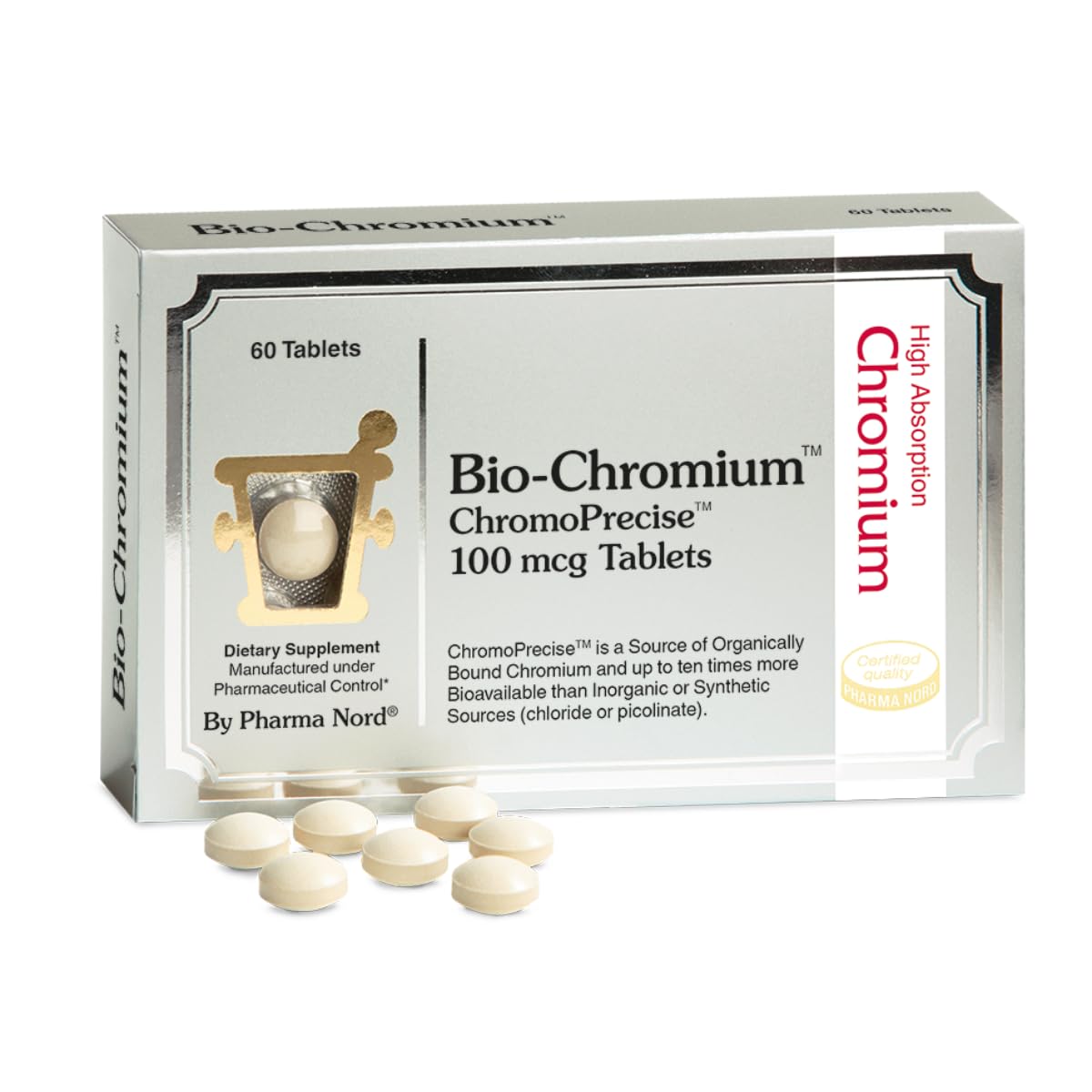 Bio-Chromium 100mcg | 10x Absorption | ChromoPrecise Chromium | Craving Control