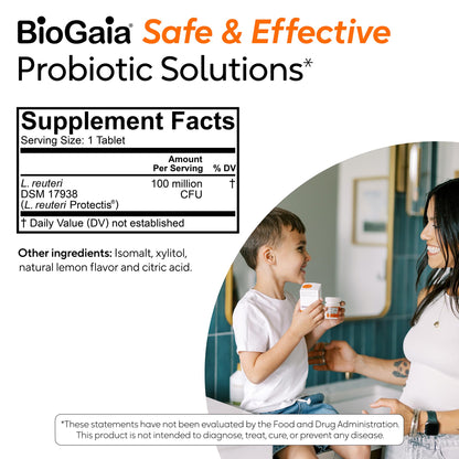 BioGaia Protectis Kids Probiotic for Ages 3+ | 30-Day Supply | Allergen, Dairy & Gluten Free