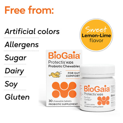 BioGaia Protectis Kids Probiotic for Ages 3+ | 30-Day Supply | Allergen, Dairy & Gluten Free