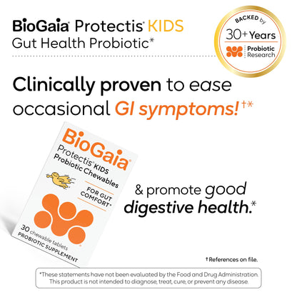 BioGaia Protectis Kids Probiotic for Ages 3+ | 30-Day Supply | Allergen, Dairy & Gluten Free