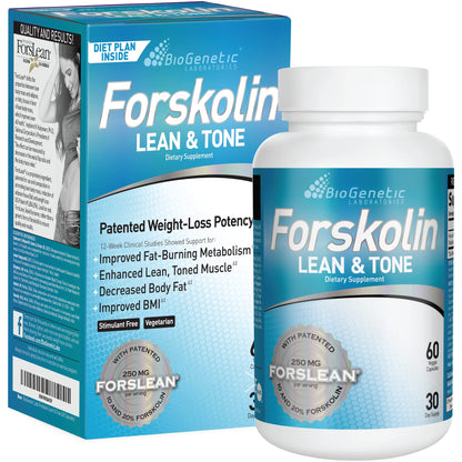 BioGenetic Laboratories Forskolin Lean & Tone – 60 Vegetarian Capsules | Fat Burner & Lean Muscle Support
