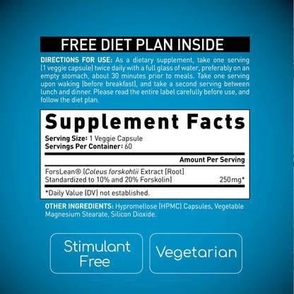 BioGenetic Laboratories Forskolin Lean & Tone – 60 Vegetarian Capsules | Fat Burner & Lean Muscle Support