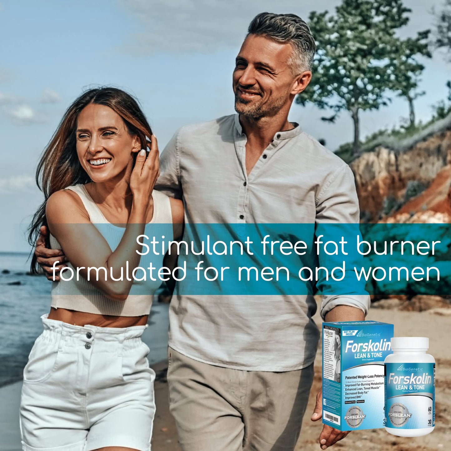 BioGenetic Laboratories Forskolin Lean & Tone – 60 Vegetarian Capsules | Fat Burner & Lean Muscle Support