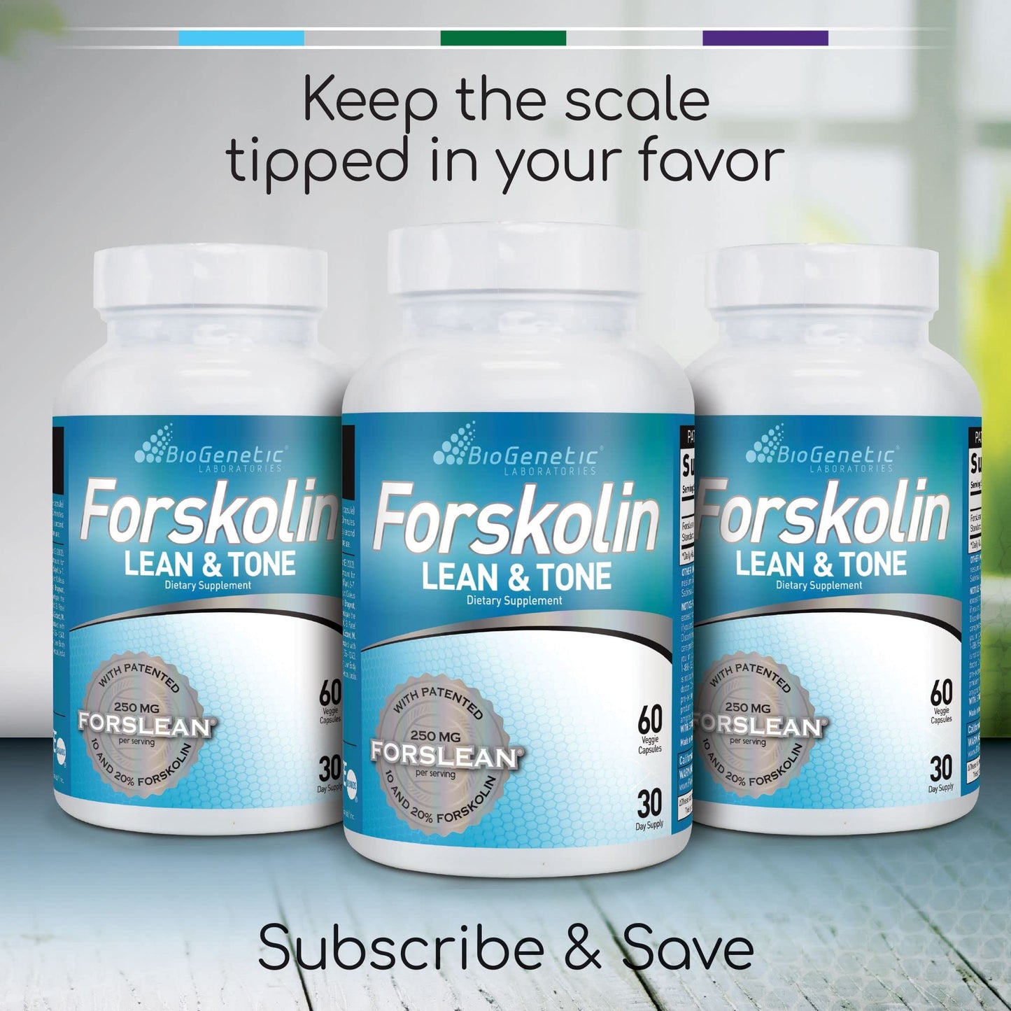 BioGenetic Laboratories Forskolin Lean & Tone – 60 Vegetarian Capsules | Fat Burner & Lean Muscle Support