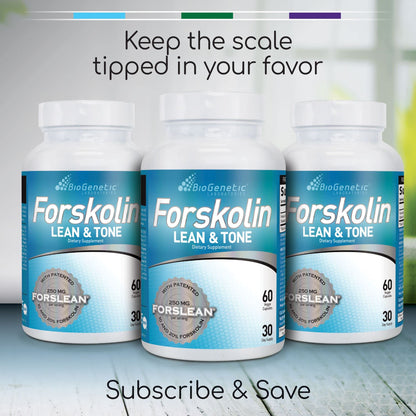 BioGenetic Laboratories Forskolin Lean & Tone – 60 Vegetarian Capsules | Fat Burner & Lean Muscle Support