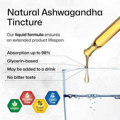 BIO KRAUTER Ashwagandha Drops – Pure Vegan Liquid 685 mg, 56-Day Supply