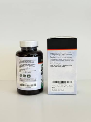 BIO KRAUTER Brain Support Supplement - 100 Count, 1300 mg - Vegan, No Fillers