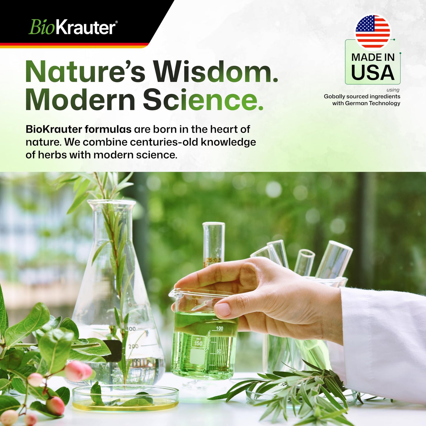 BIO KRAUTER Cat's Claw - Liquid Drops Pure Vegan Cat's Claw Herb Supplement 625 mg per Serving, 4 Fl Oz, 56-Day Supply