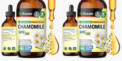 BIO KRAUTER Chamomile Tincture – Relaxation Support | Vegan, Alcohol-Free, Sugar-Free (Pack of 2)