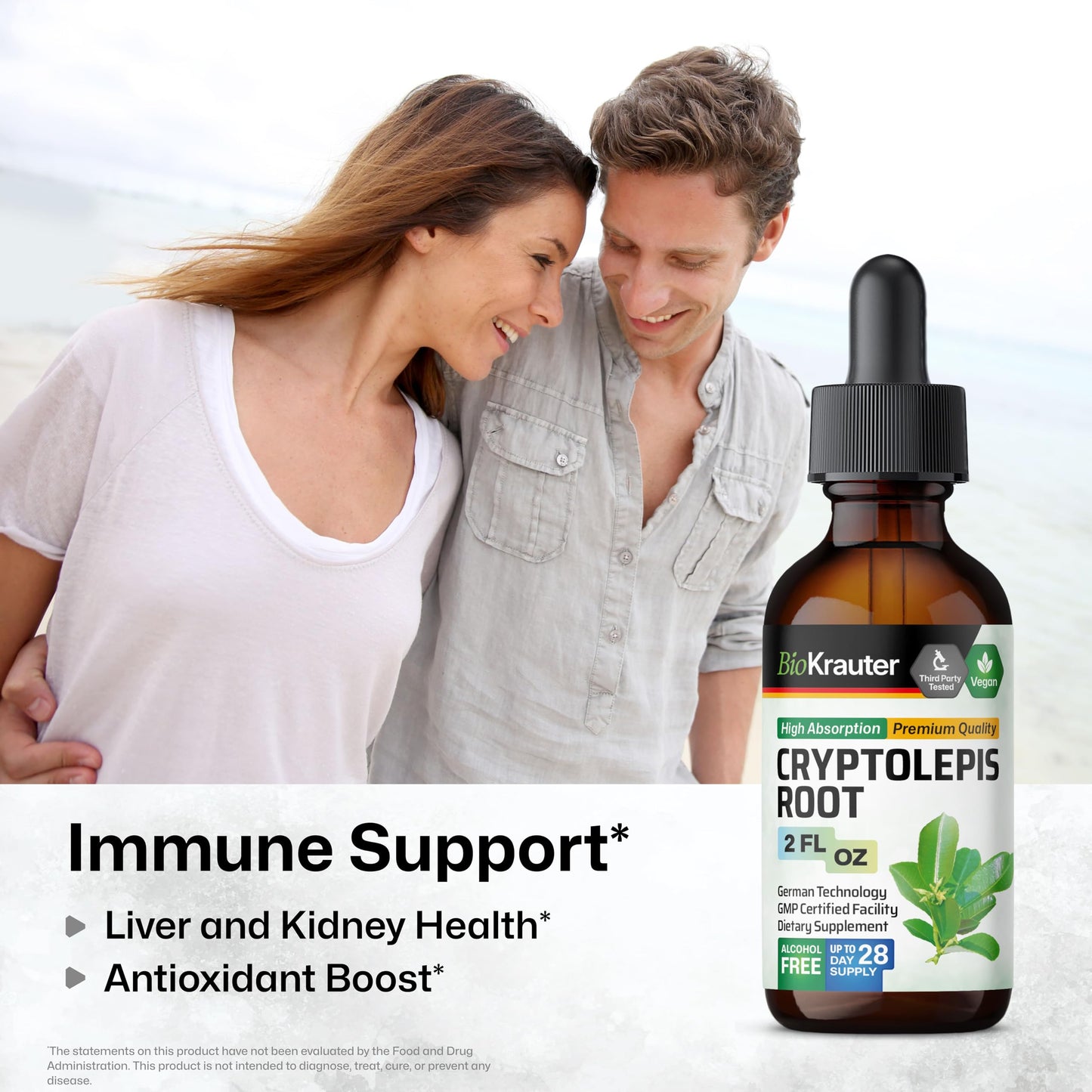 BIO KRAUTER Cryptolepis Extract - Vegan Immunity Tincture (2 oz)