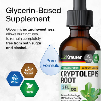 BIO KRAUTER Cryptolepis Extract - Vegan Immunity Tincture (2 oz)