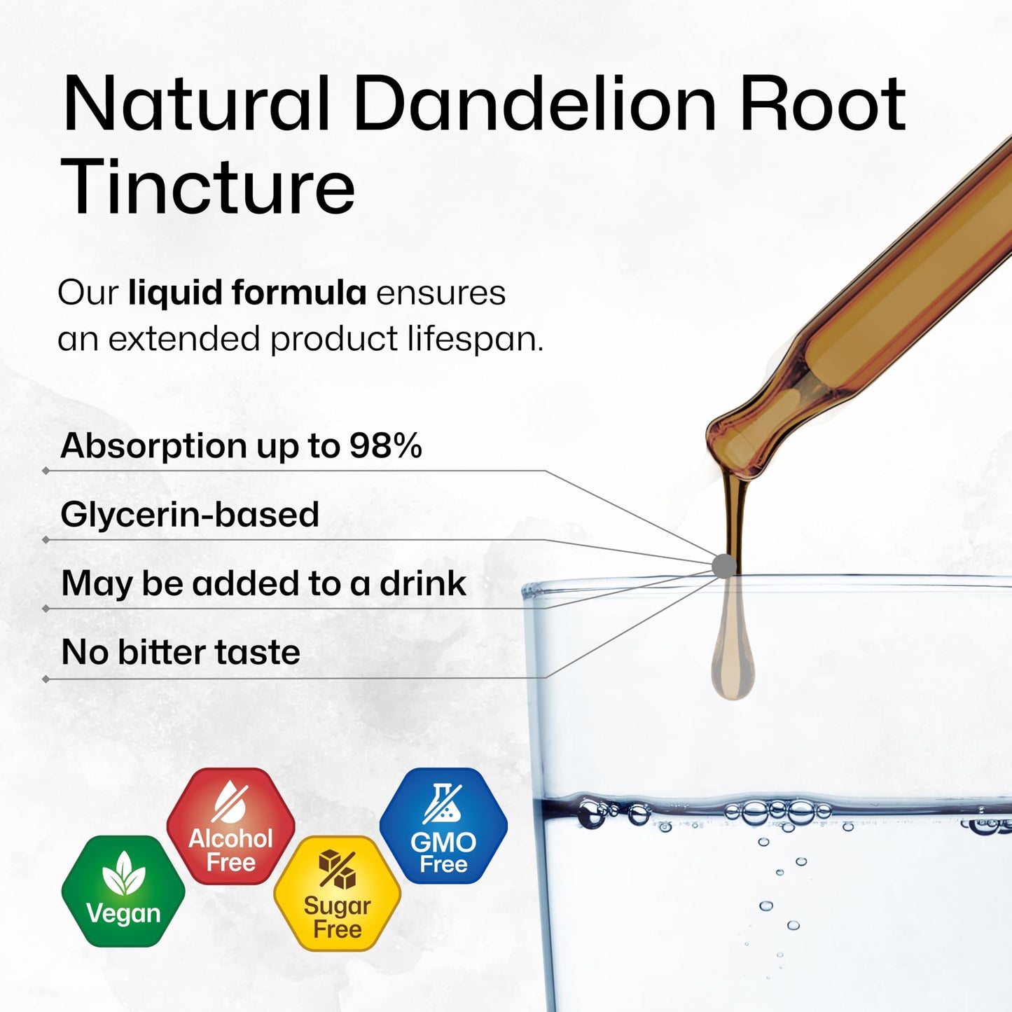 BioKrauter Dandelion Root Extract – Liquid 689 mg per Serving, 2 oz (28-Day) | Liver & Kidney Support, Vegan, Alcohol-Free