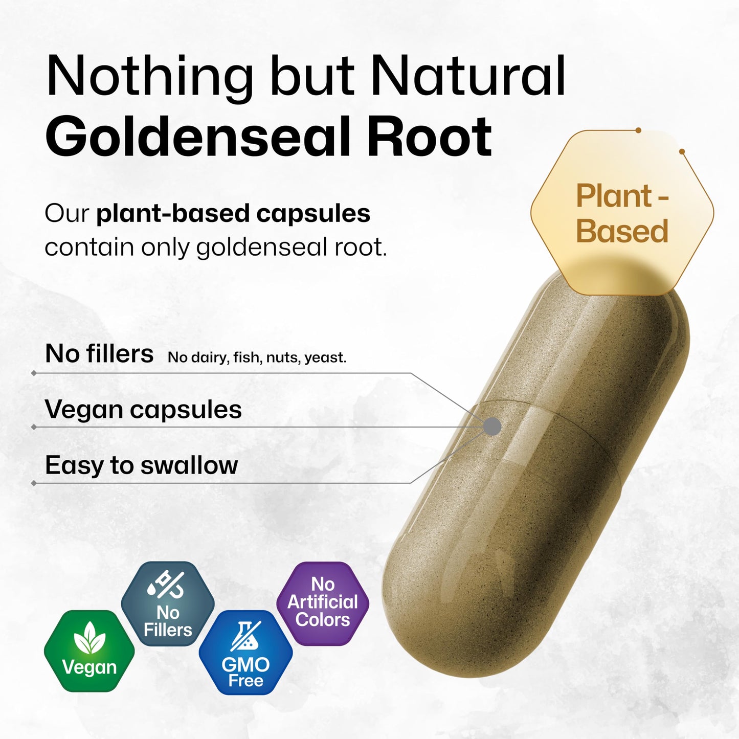 BIO KRAUTER Goldenseal Root Capsule 700 mg – 100 Vegan Golden Seal Capsules – Respiratory & Digestive Support