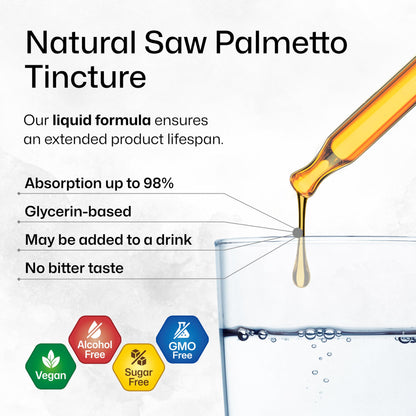 BIO KRAUTER Saw Palmetto Extract – Vegan Saw Palmetto for Men & Women, Urinary Support, Alcohol & Sugar Free, 4 Fl.Oz