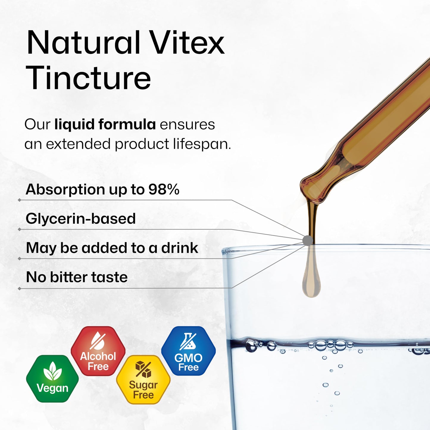 BIO KRAUTER Vitex Chasteberry Supplement for Women & Menopause Support - 2 Fl Oz - Vegan, Non-GMO, Alcohol & Sugar Free