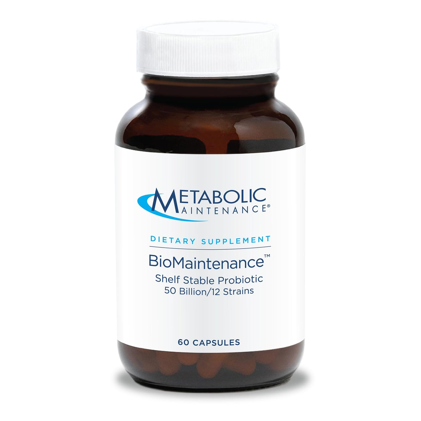 BioMaintenance Shelf-Stable Probiotic – 50B CFU, 12 Strains, 60 Capsules