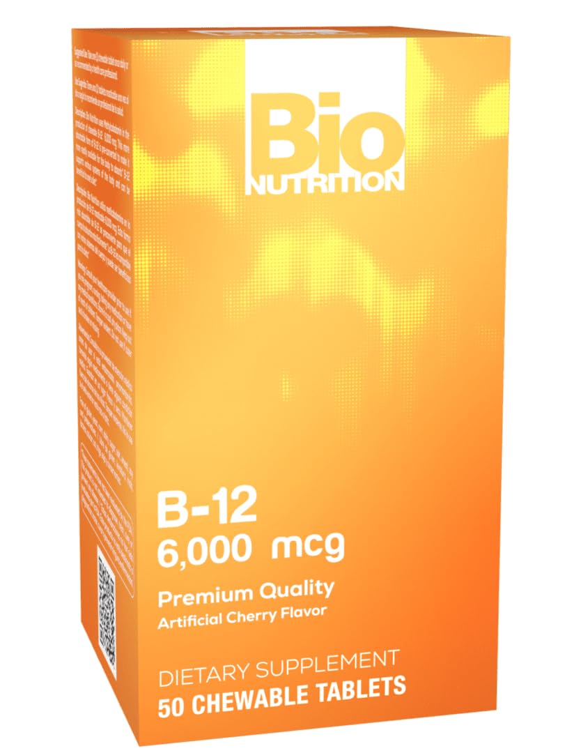 Bio Nutrition B-12 Sublingual Tablet, 50 Count | Vitamin B12 for Nerve Health and Mood Support