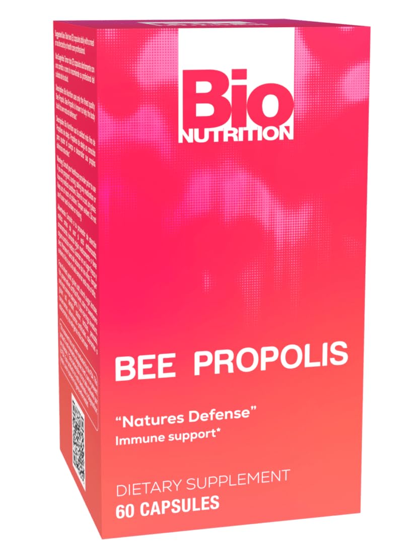 Bio Nutrition Bee Propolis - Natural Defense Immune Support | 1000 mg, 60 Count
