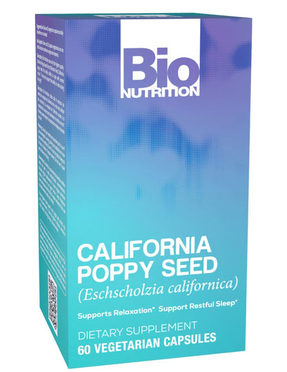 Bio Nutrition California Poppy: 60 Vegetarian Capsules for Relaxation