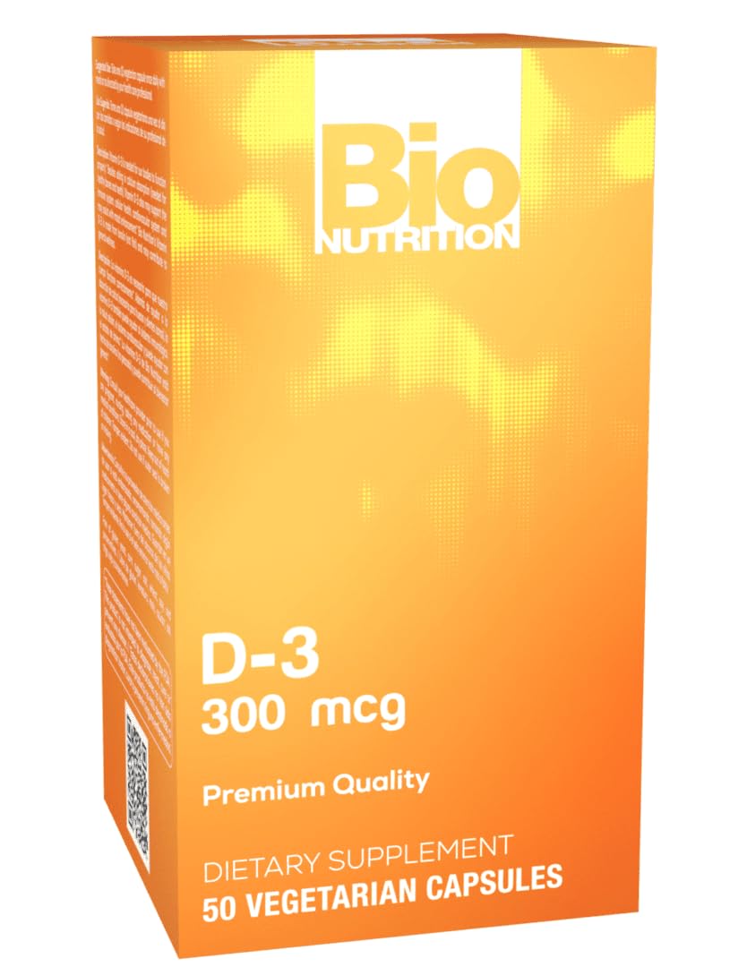 Bio Nutrition D3 12000 IU Vegi-Caps, 50 Count – Vitamin D3 Vegetarian Capsule Supplement