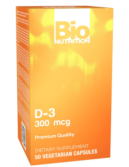 Bio Nutrition D3 12000 IU Vegi-Caps, 50 Count – Vitamin D3 Vegetarian Capsule Supplement