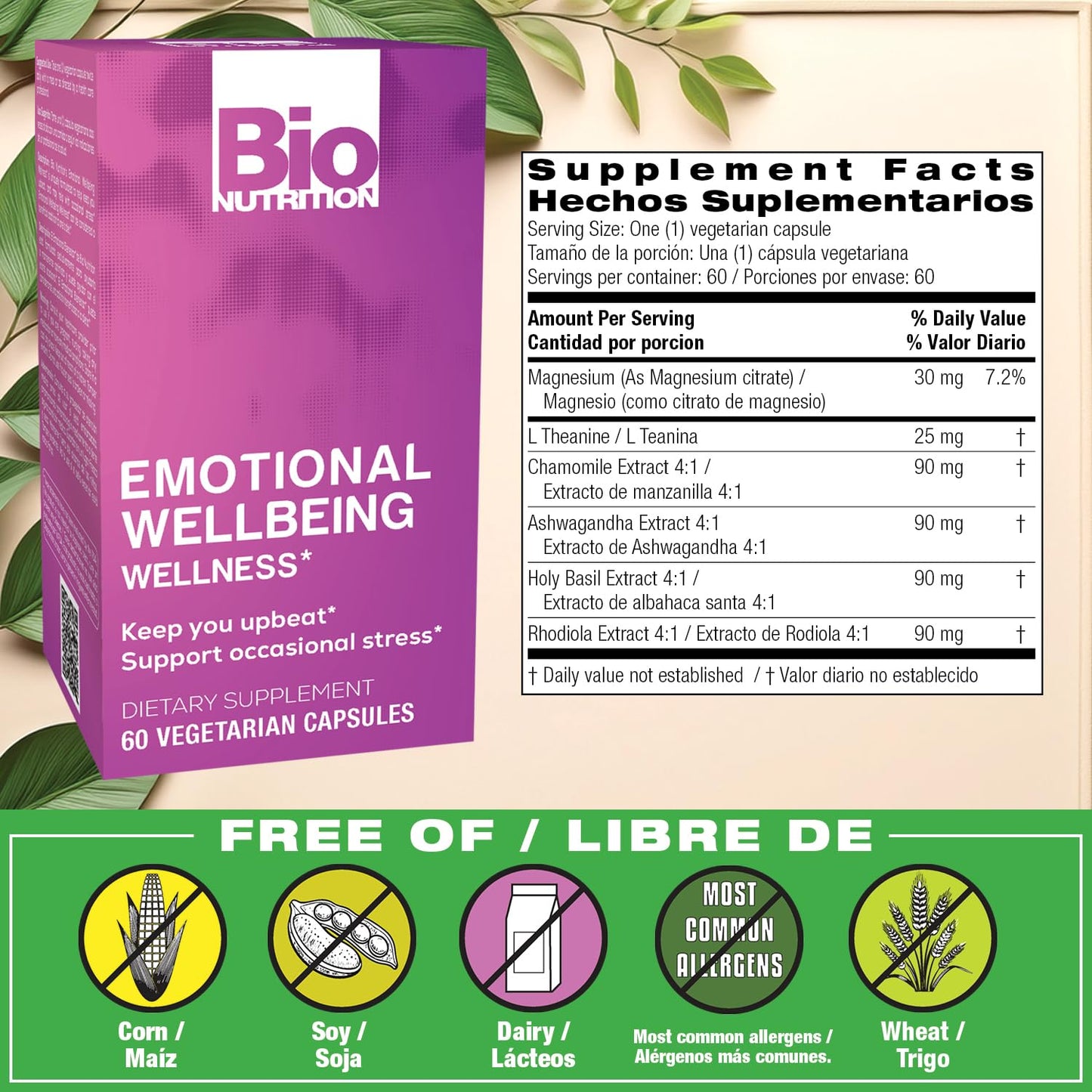Bio Nutrition Emotional Wellbeing – Stress Support & Mood Health