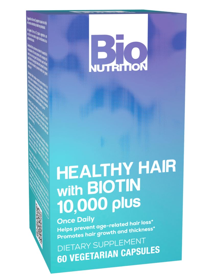 Bio Nutrition Healthy Hair Support with Biotin | 60 Vegetarian Capsules