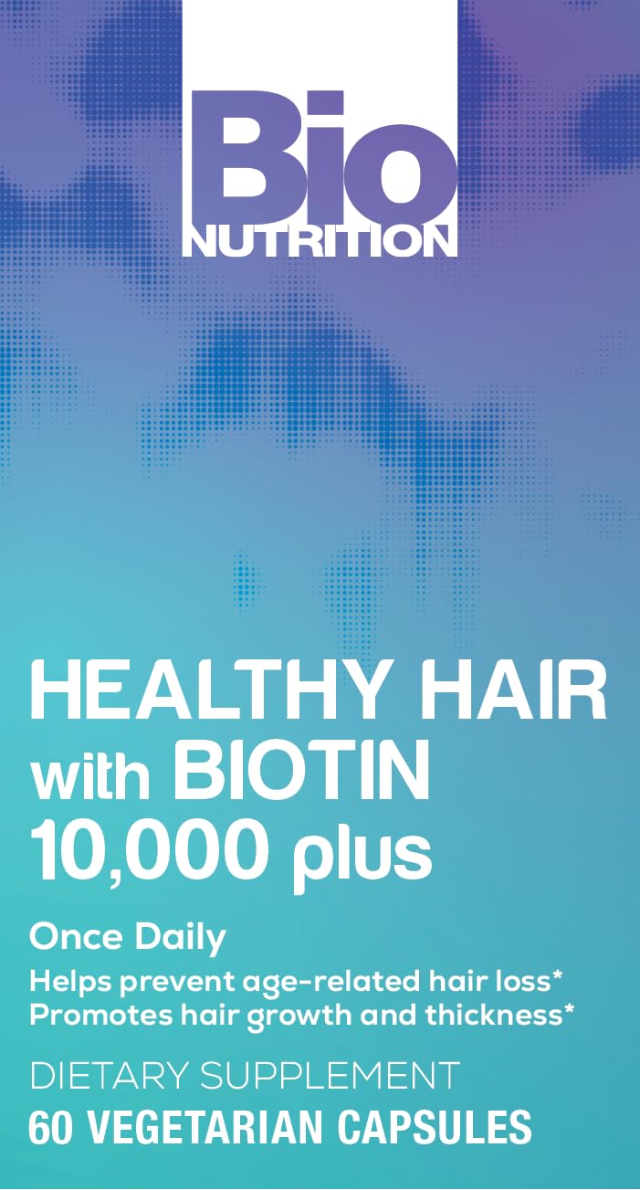 Bio Nutrition Healthy Hair Support with Biotin | 60 Vegetarian Capsules