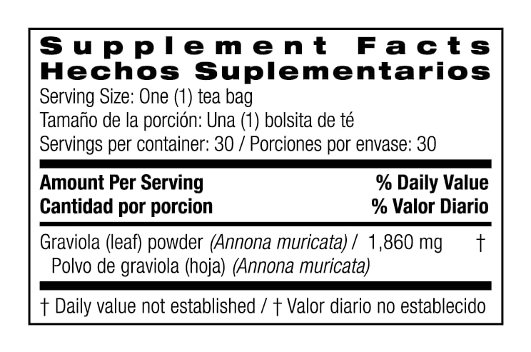 BIO NUTRITION INC. Graviola Tea 30 Bag, 0.02 Pound - Immune Support