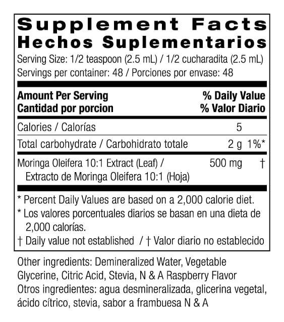 Bio Nutrition Moringa Liquid Supplement 4 fl oz | Antioxidants, Quercetin & Immune Support
