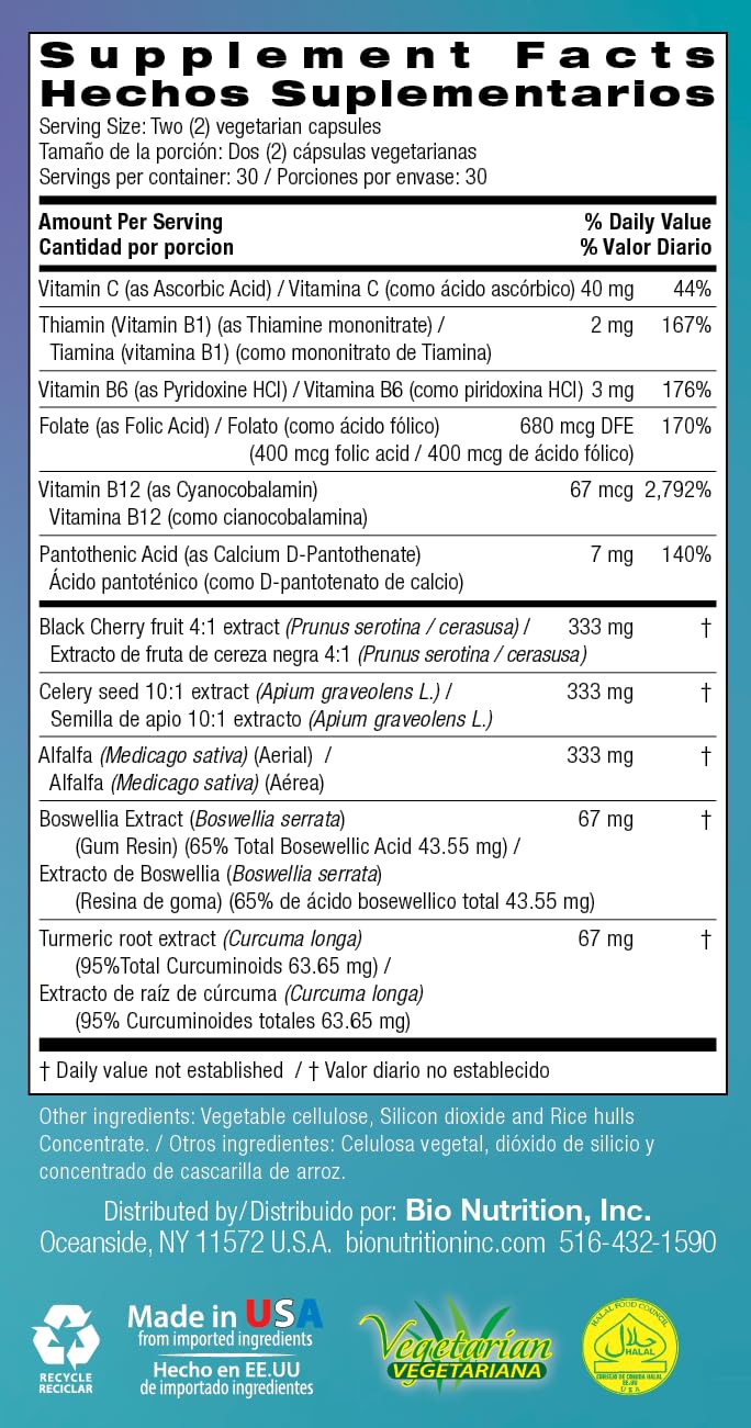 Bio Nutrition Urilow 60 Vegetarian Capsules | Urinary Health & Uric Acid Balance