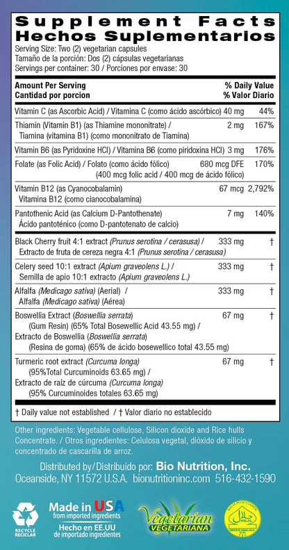 Bio Nutrition Urilow 60 Vegetarian Capsules | Urinary Health & Uric Acid Balance