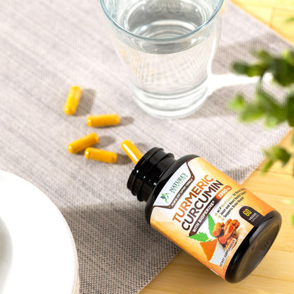 Turmeric Curcumin 1950mg with BioPerine - 95% Curcuminoids | Made in USA | 60 Capsules