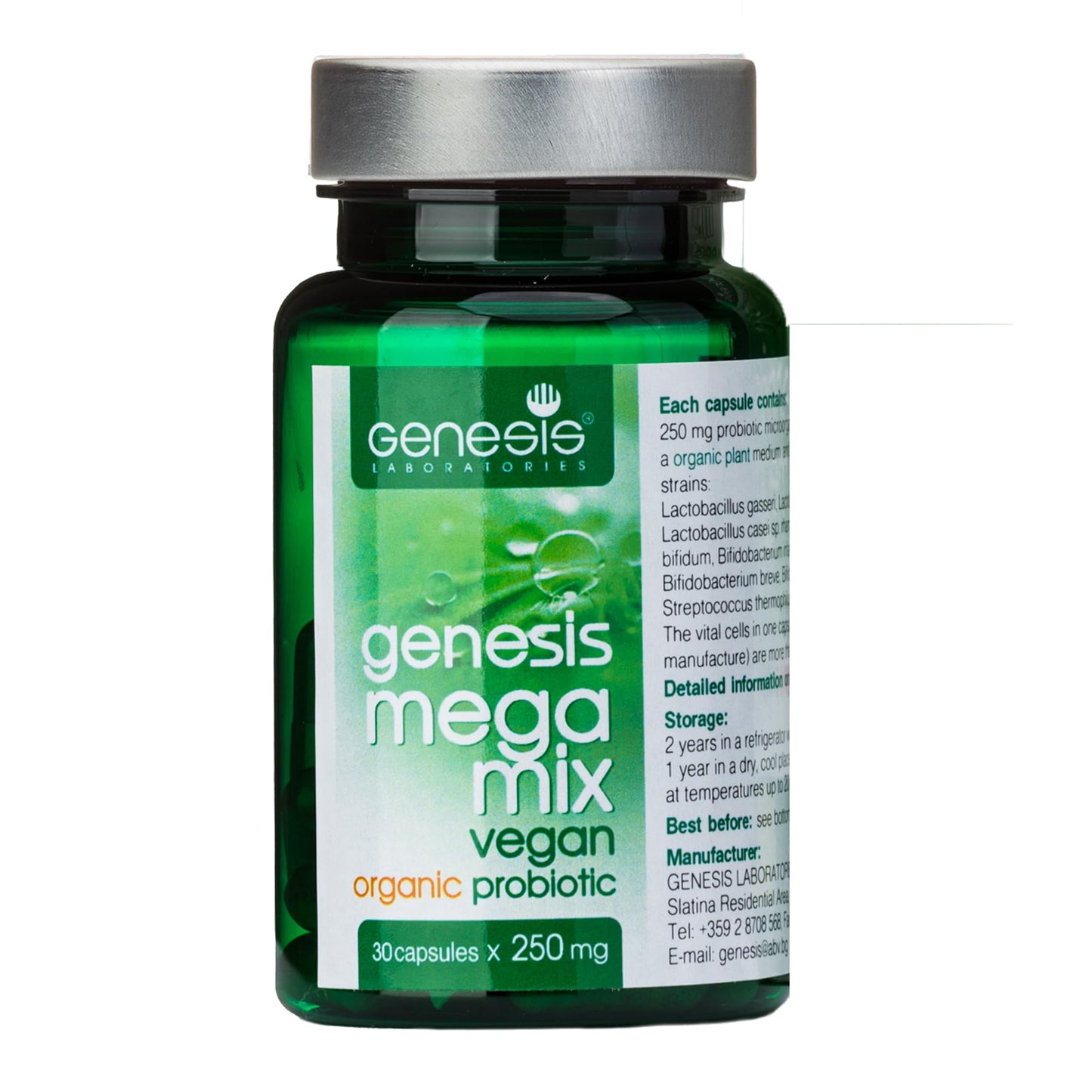 Bio Probiotic 30 Capsules – MegaMix 250 mg for Digestive Health