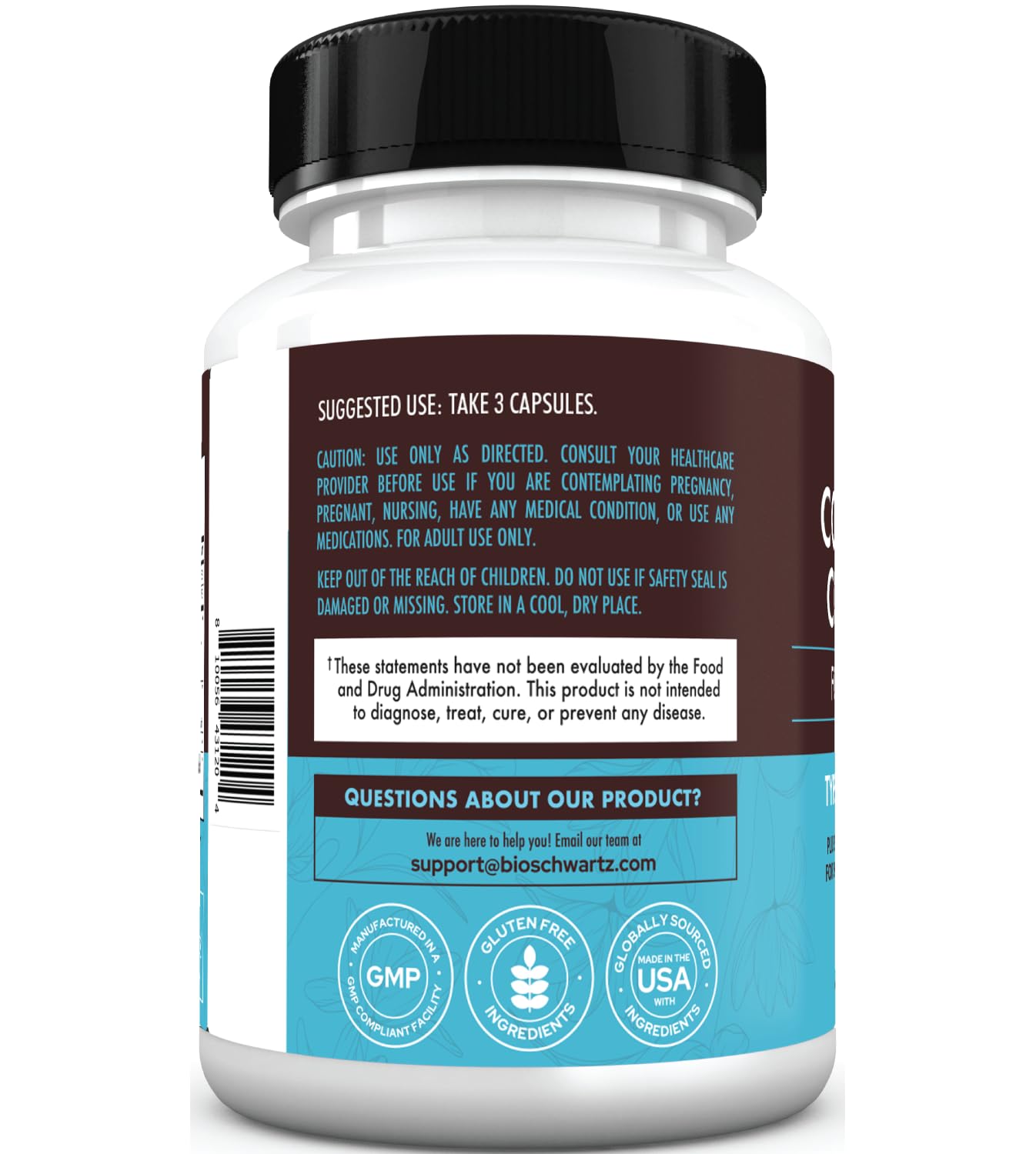 BioSchwartz Hydrolyzed Collagen Peptide Capsules – Multi-Collagen for Skin, Hair & Nails (Types I, II, III, V, X) with Vitamin C, Biotin, Keratin & Hyaluronic Acid – 135ct