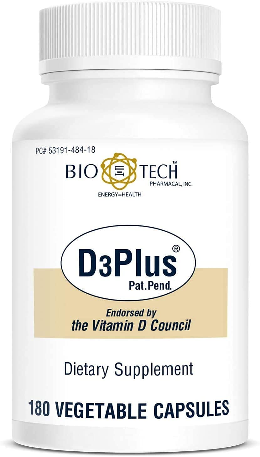 Bio-Tech Pharmacal D3Plus – 180 Count (Vitamin D3 + K2)