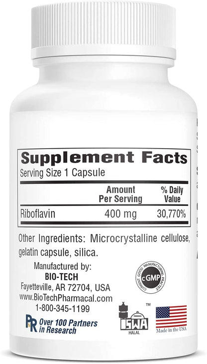 Bio-Tech Pharmacal B2-400, 100 Capsules – Clarity & Productivity