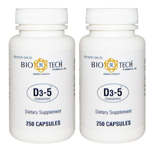 BioTech Pharmacal D3-5 5000 IU (500 Tablets) | Vitamin D3 Supplement BritishVita | Premium UK Vitamins & Wellness Supplements