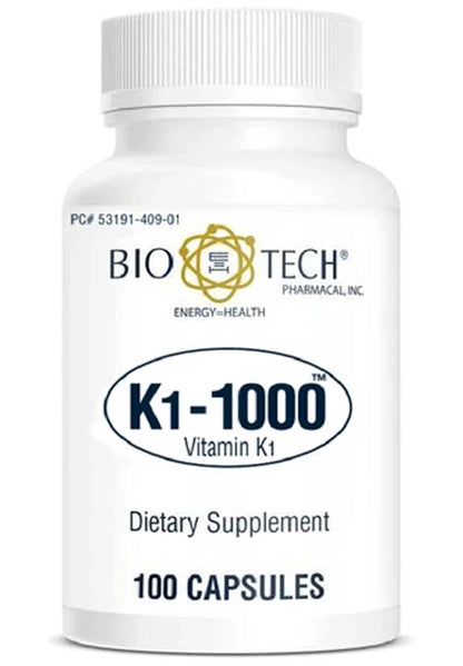 Bio-Tech Pharmacal K1-1000 Vitamin K1 100 Capsules – 3 Pack