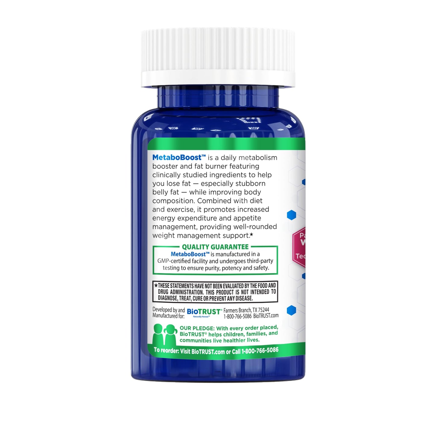 BioTrust MetaboBoost – Appetite Suppressant & Metabolism Booster – 60 Caps