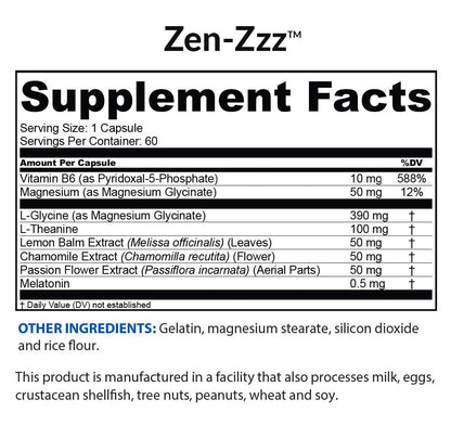 BioTRUST Zen-Zzz Sleep Support — Non-Habit-Forming Melatonin & Botanicals | 60 Capsules