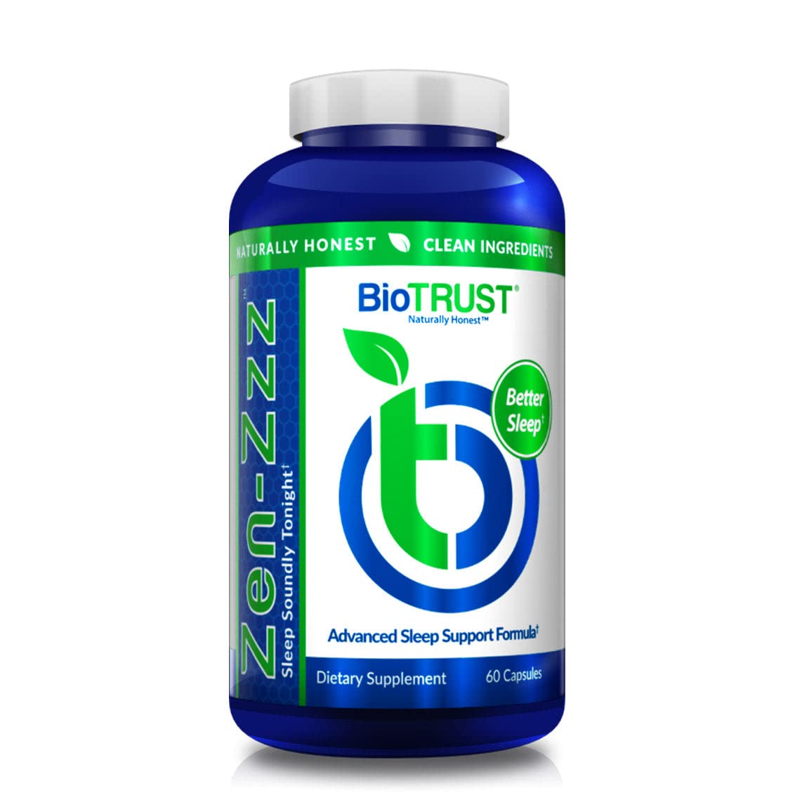 BioTRUST Zen-Zzz Sleep Support — Non-Habit-Forming Melatonin & Botanicals | 60 Capsules