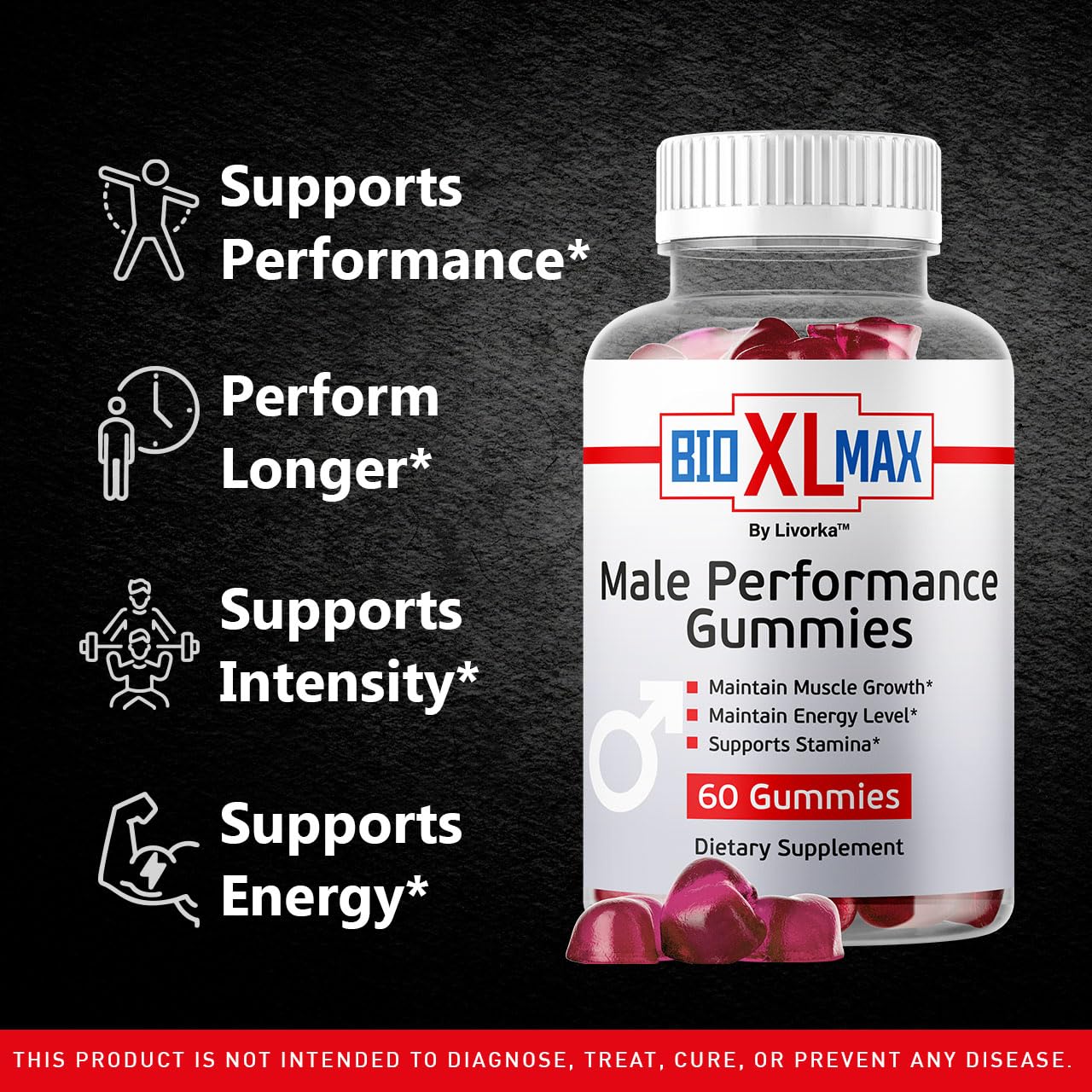 Bio XL Max Gummies - Natural Energy & Wellness Formula | 60 Gummies