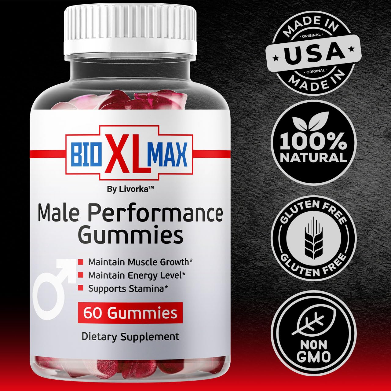Bio XL Max Gummies - Natural Energy & Wellness Formula | 60 Gummies