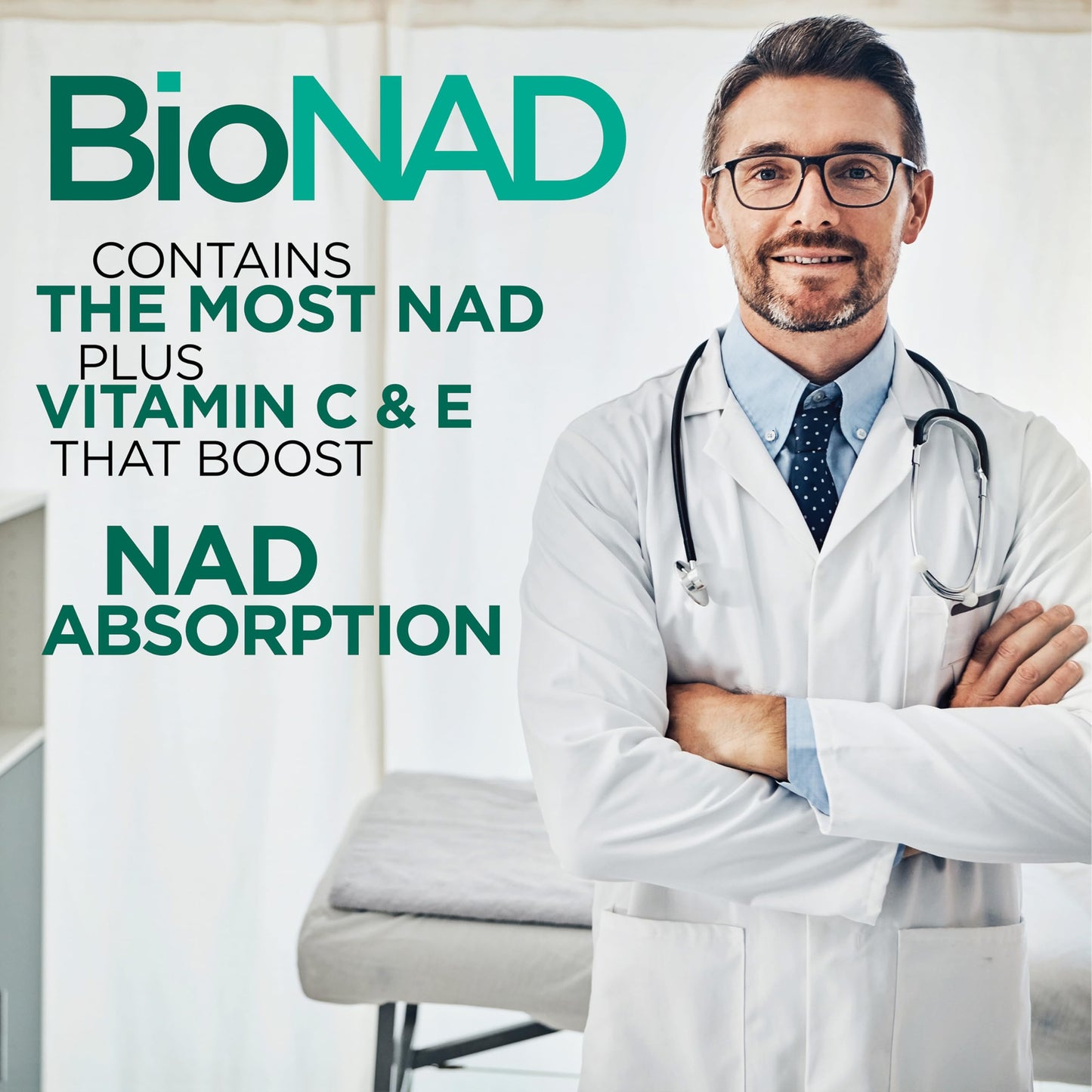 BioNAD NAD+ Natural Energy Booster - Boost NAD+, Supports Cardiovascular Health - Vegan/Non-GMO
